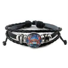 Кожаный браслет Рак BSK-1151