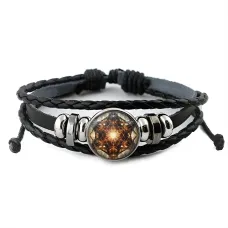 Кожаный браслет Психоделическая геометрия BSK-1161