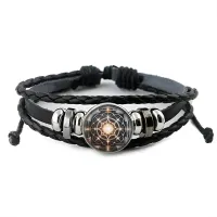 Кожаный браслет Космическая геометрия BSK-1192