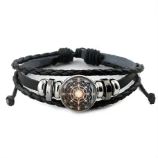 Кожаный браслет Космическая геометрия BSK-1192