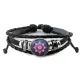 Кожаный браслет Розовый цветок жизни BSK-1210