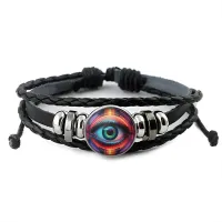 Кожаный браслет Око Неон BSK-1235