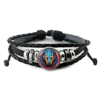 Кожаный браслет Змей неон BSK-1239