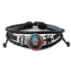 Кожаный браслет Змей неон BSK-1239