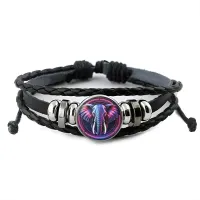 Кожаный браслет Слон неон BSK-1253