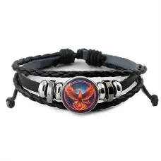 Кожаный браслет Феникс Неон BSK-1258