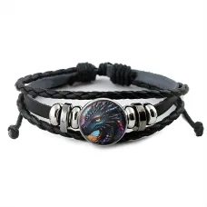 Кожаный браслет Космический дракон BSK-1264