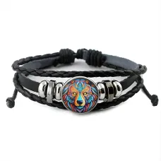 Кожаный браслет Медведь BSK-1273