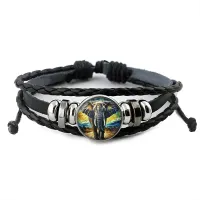 Кожаный браслет Слон звездная ночь BSK-1284