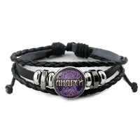 Именной кожаный браслет Андрей BSK-2004