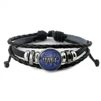 Именной кожаный браслет Олег BSK-2038