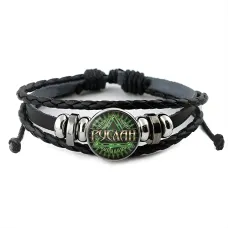 Именной кожаный браслет Руслан BSK-2042