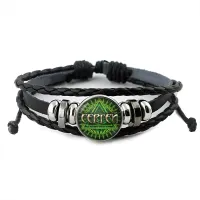 Именной кожаный браслет Сергей BSK-2044