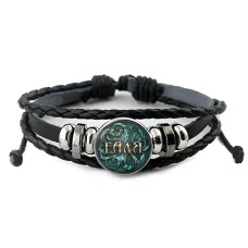 Именной кожаный браслет Галина BSK-2067