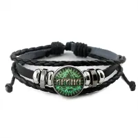 Именной кожаный браслет Ирина BSK-2076