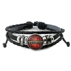 Именной кожаный браслет Маргарита BSK-2085