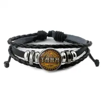 Именной кожаный браслет Татьяна BSK-2097