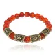 Рунический браслет Трудолюбие и богатство с нат.камнем Сердолик 8мм