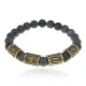 Рунический браслет Богатство и сила с нат.камнем Змеевик 8мм BSRQ-03
