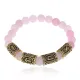 Рунический браслет Богатство и любовь с нат.камнем Розовый кварц 8мм BSRQ-11