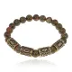 Рунический браслет Богатство и оздоровление с нат.камнем Унакит 8мм BSRQ-17