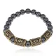 Рунический браслет Богатство и победа с синт.камнем Гематит 8мм BSRQ-21