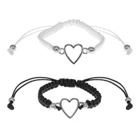 Парные плетеные браслеты Сердце BS805