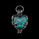 Светящийся кулон Сердце, цвет свечения – голубой LGK044-01