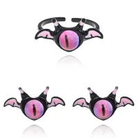 Комплект бижутерии Летучая мышь (кольцо и серьги) NJ037