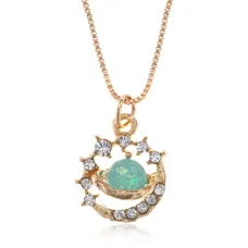 Кулон Планета на цепочке, d.7,5мм BJK453