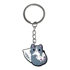 Брелок из ПВХ Кот на подушке, 8х2,5см BK183-02