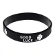 Спортивный резиновый браслет На удачу, цвет черный BS821-01