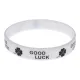 Спортивный резиновый браслет На удачу, цвет белый BS821-02