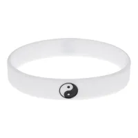 Спортивный резиновый браслет Инь-Ян, цвет белый BS822-01