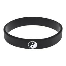 Спортивный резиновый браслет Инь-Ян, цвет черный BS822-02