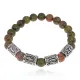Рунический браслет Богатство и развитие с нат.камнем Унакит 8мм BSRR-20