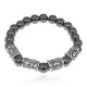 Рунический браслет Богатство и победа с синт.камнем Гематит 8мм BSRR-21