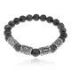 Рунический браслет Богатство и преумножение с нат.камнем Лабрадор 8мм BSRR-23