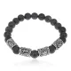 Рунический браслет Богатство и благосостояние с нат.камнем Змеевик 8мм BSRR-24