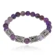 Рунический браслет Богатство и счастливая жизнь с нат.камнем Аметист 8мм BSRR-26