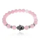 Браслет-амулет Хамса с нат. камнем Розовый кварц 10мм BSHS-15