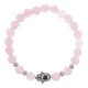Браслет-амулет Хамса с нат. камнем Розовый кварц 10мм BSHS-15