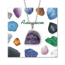 Кулон с Аметистом на цепочке KUL03-03