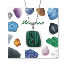 Кулон с Малахитом на цепочке KUL03-07