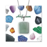 Кулон с Нефритом на цепочке KUL03-08