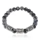 Рунический браслет Энергия роста с нат.камнем Обсидиан 8мм BSRH1-003