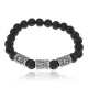 Рунический браслет Развитие интуиции с нат.камнем Лава (базальт) 8мм BSRH1-013