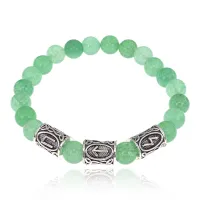 Рунический браслет Энергетическая формула с нат.камнем Нефрит 8мм BSRH1-016