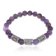 Рунический браслет Преодоление кризиса с нат.камнем Аметист 8мм BSRH1-019