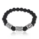 Рунический браслет Физическая энергия с синт.камнем Шунгит 8мм BSRH1-023
